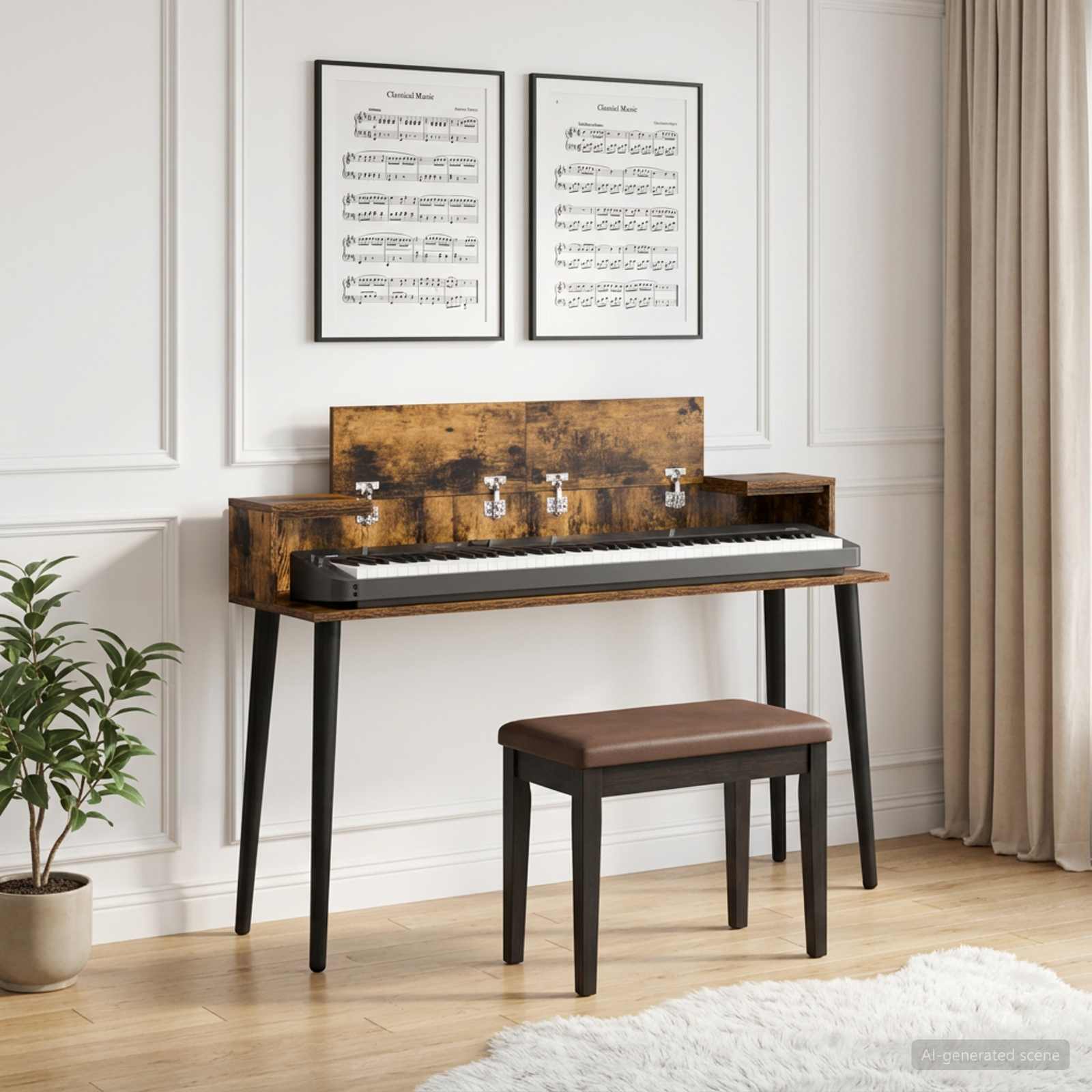 vidaXL studiobureau Wit 152 x 36 x 19,5 cm Bewerkt hout
