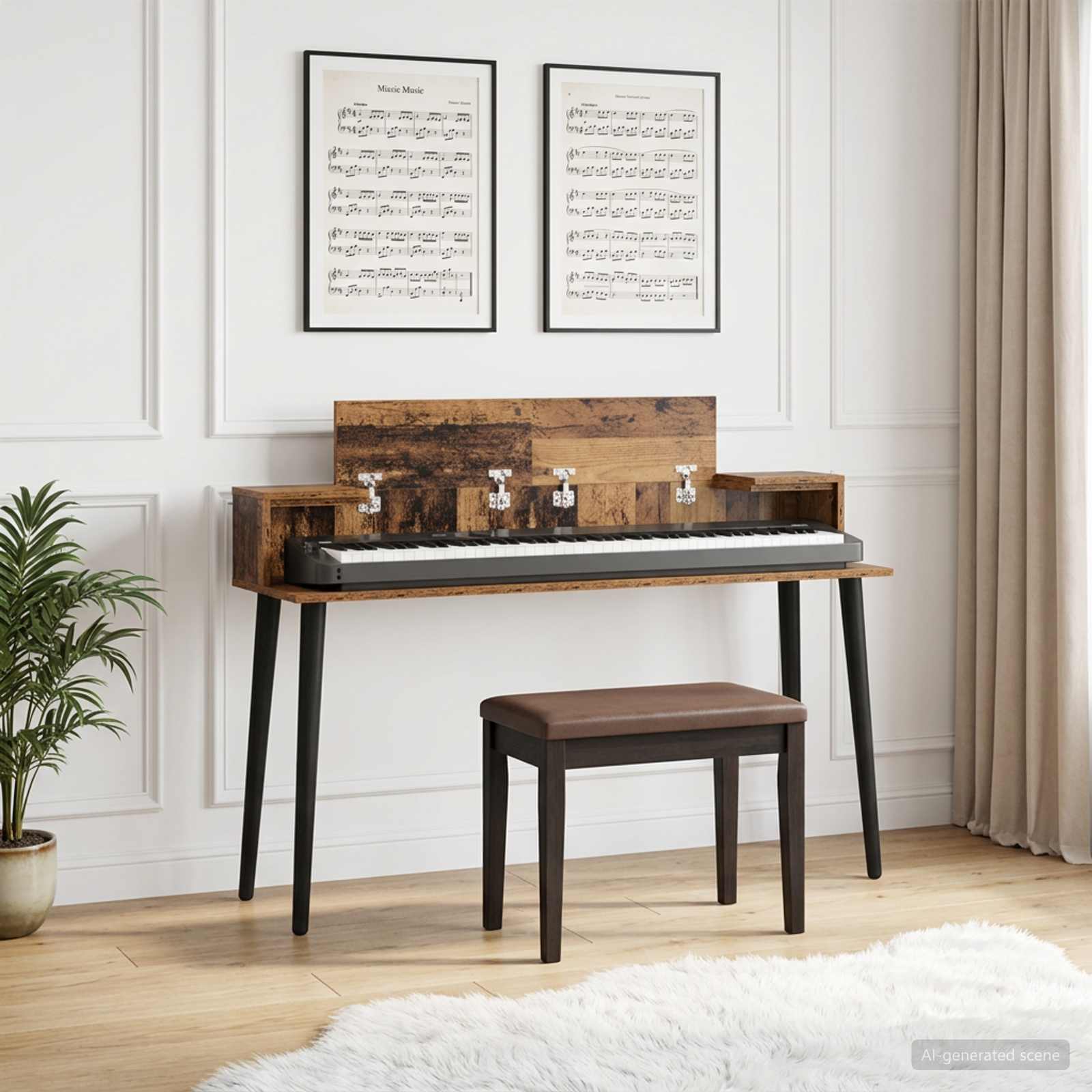 vidaXL studiobureau Wit 152 x 36 x 19,5 cm Bewerkt hout