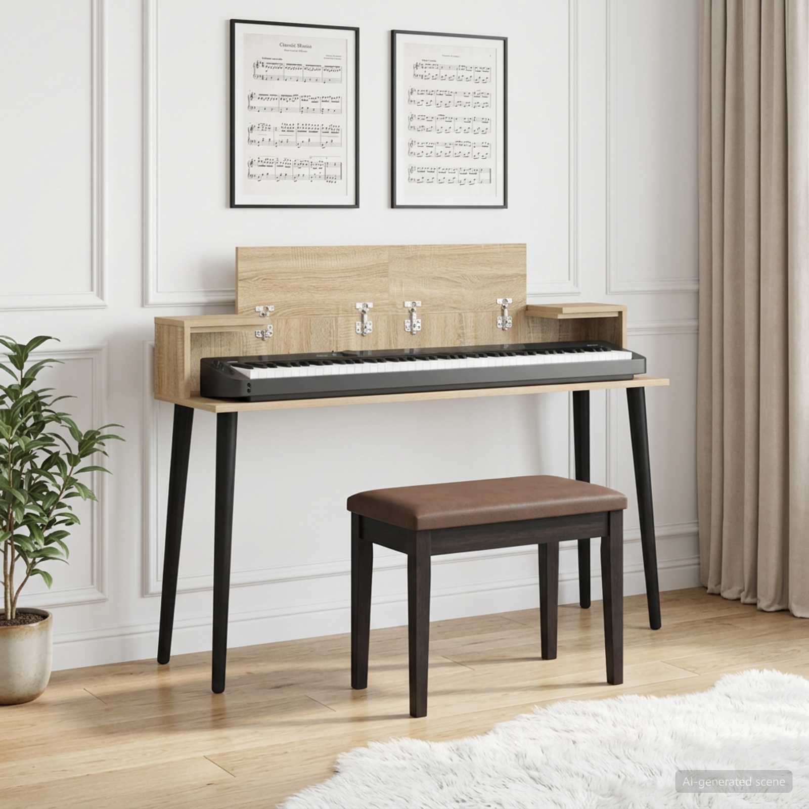 vidaXL studiobureau Wit 152 x 36 x 19,5 cm Bewerkt hout