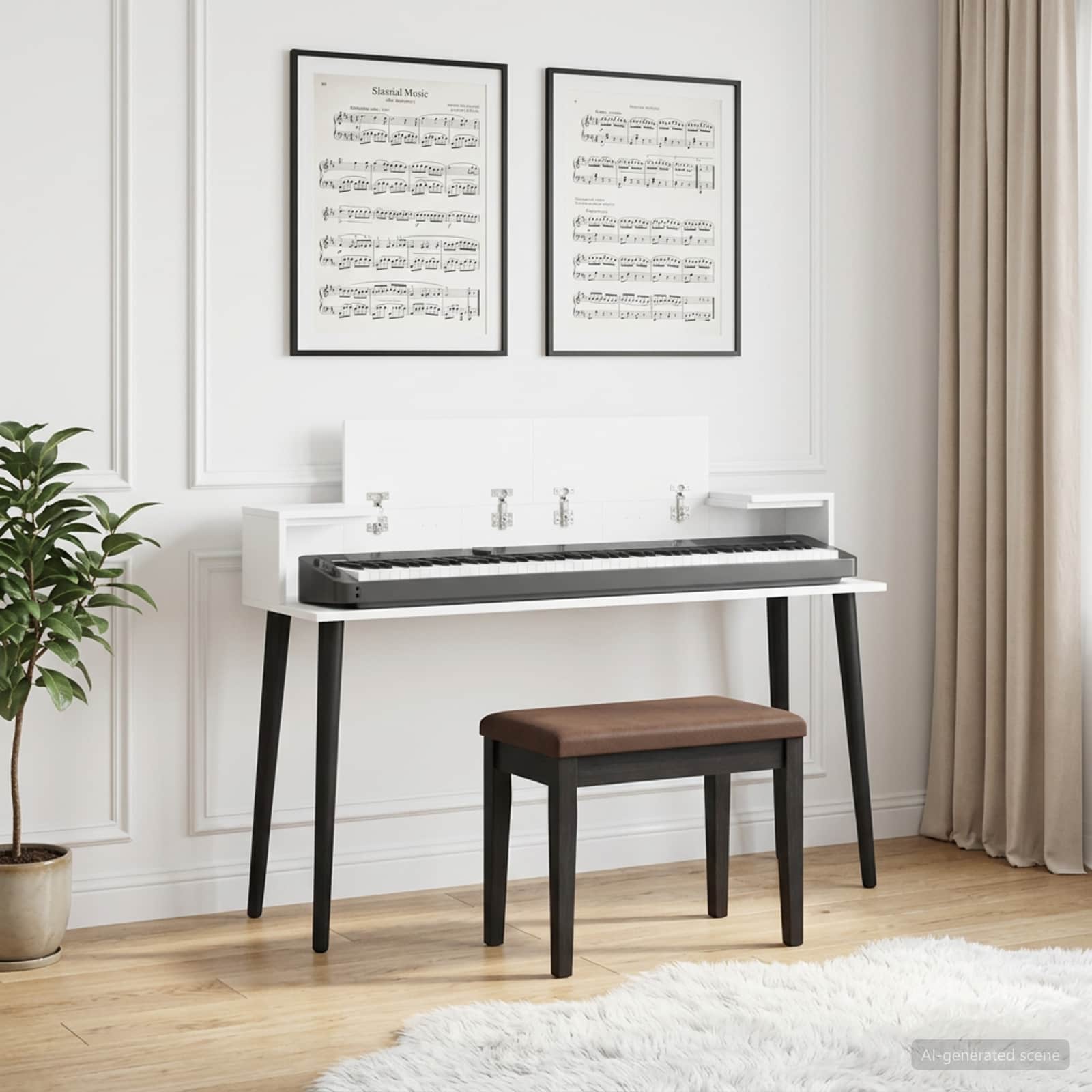 vidaXL studiobureau Wit 152 x 36 x 19,5 cm Bewerkt hout