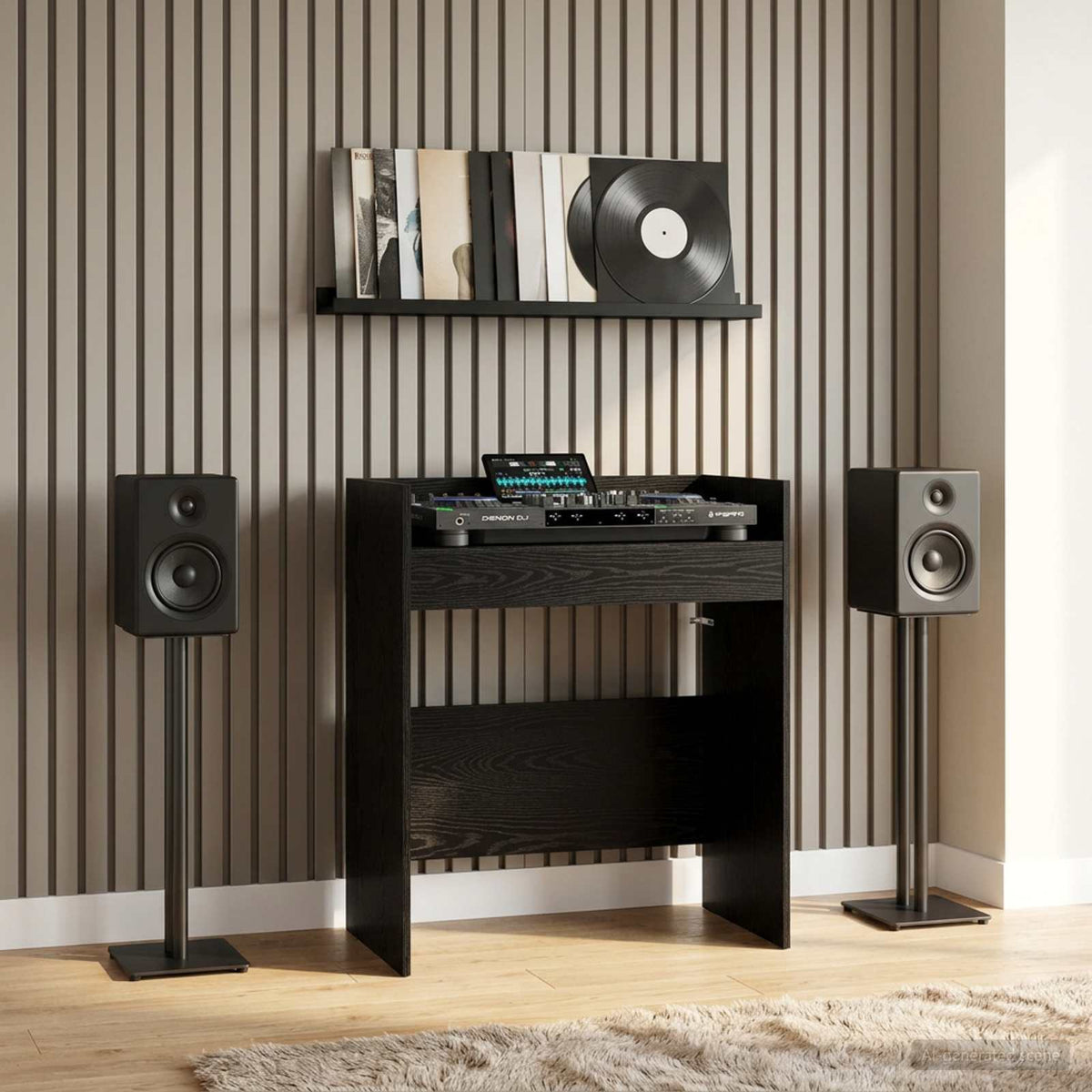 vidaXL DJ Tafel Wit 102 x 45 x 102 cm Bewerkt hout