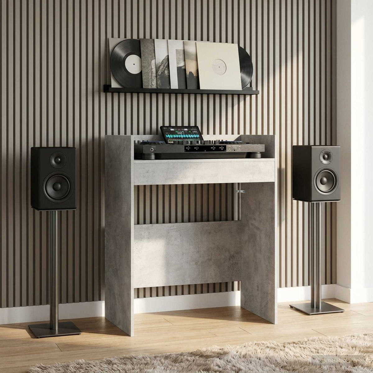 vidaXL DJ Tafel Wit 102 x 45 x 102 cm Bewerkt hout