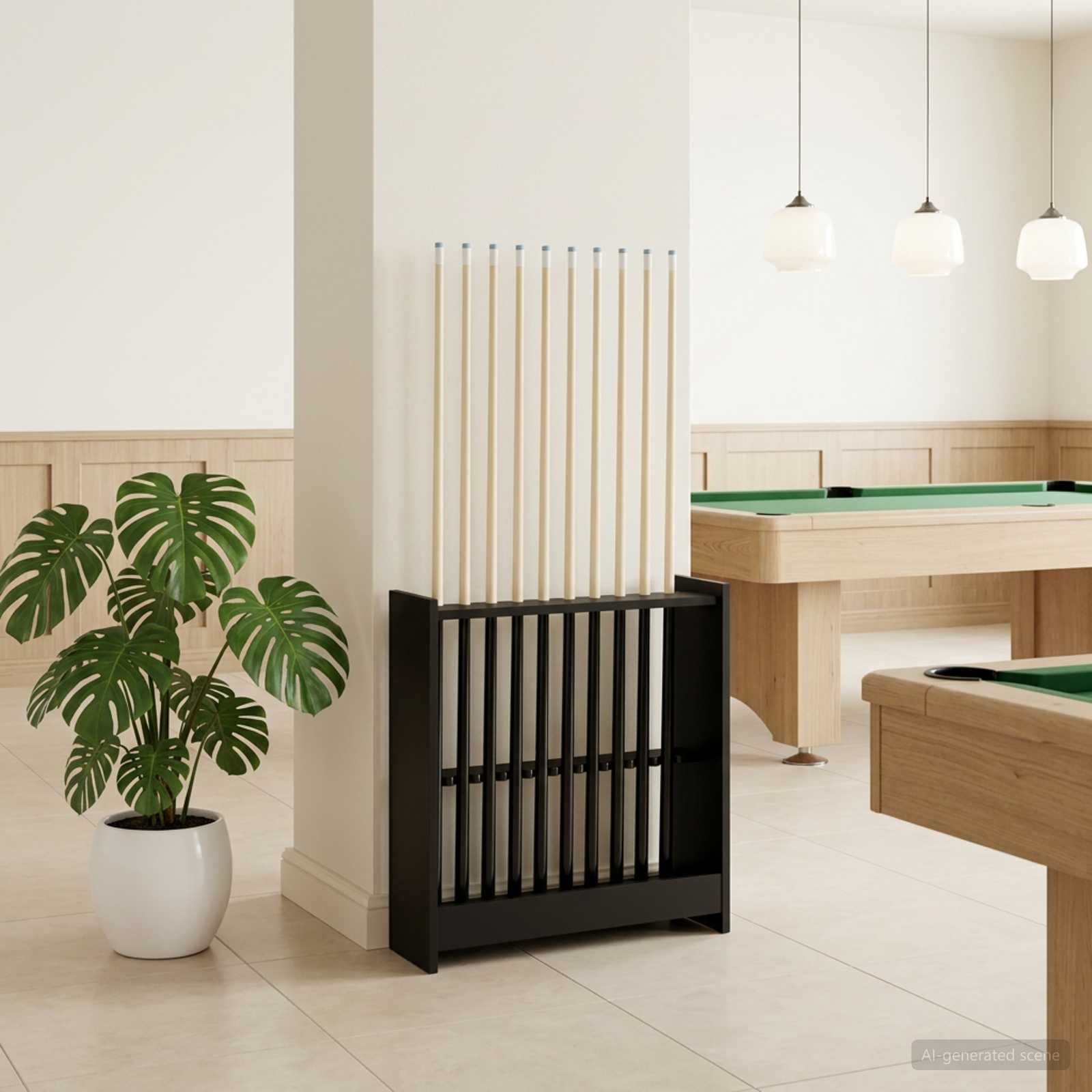 vidaXL Biljartkeu standaard Bewerkt hout 60 x 20 x 57 cm Wit
