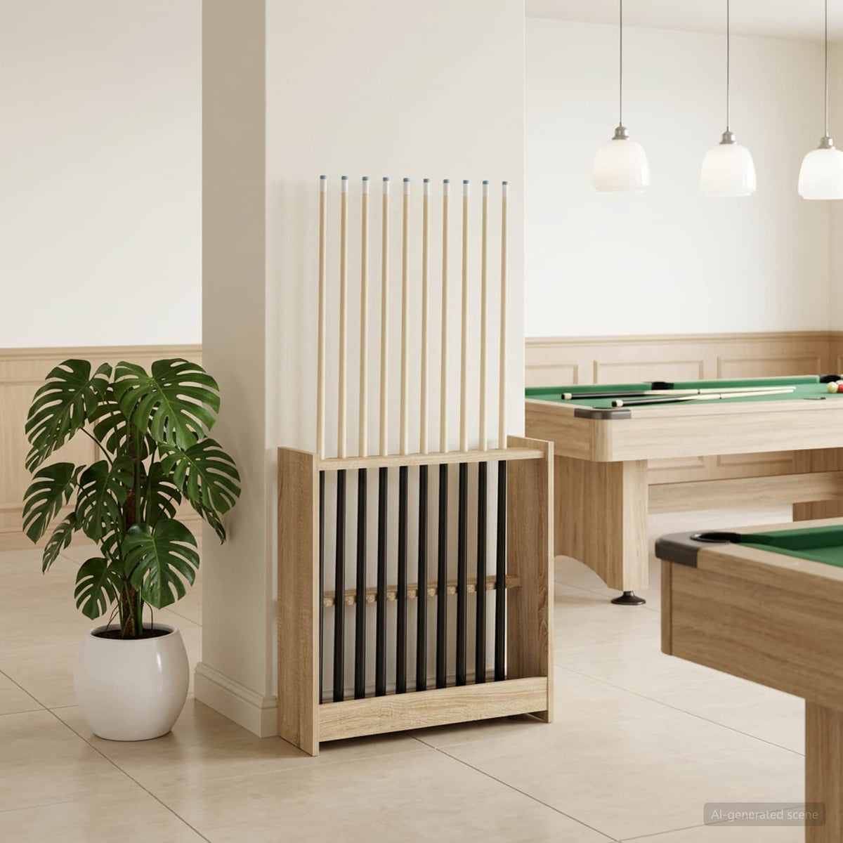 vidaXL Biljartkeu standaard Bewerkt hout 60 x 20 x 57 cm Wit