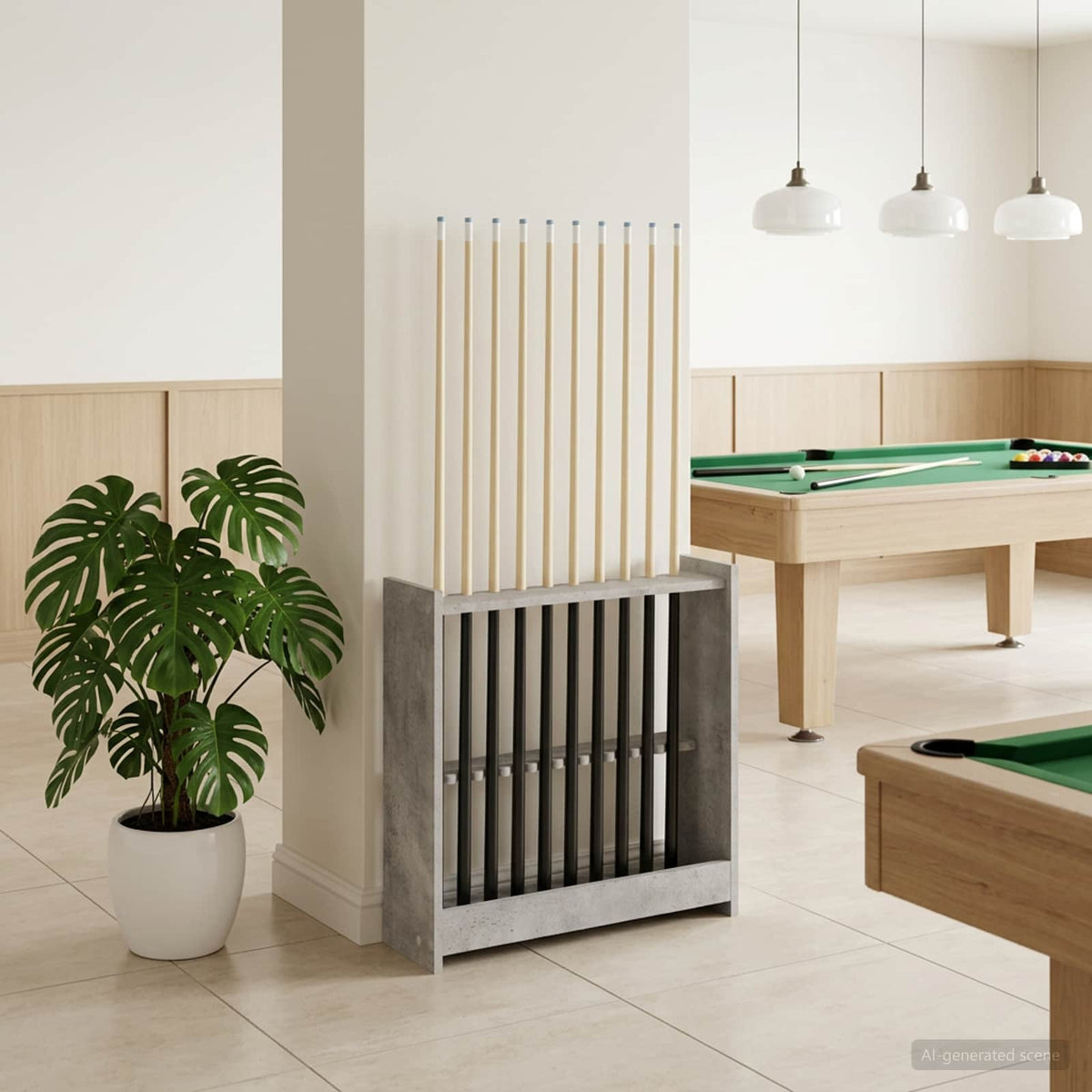 vidaXL Biljartkeu standaard Bewerkt hout 60 x 20 x 57 cm Wit
