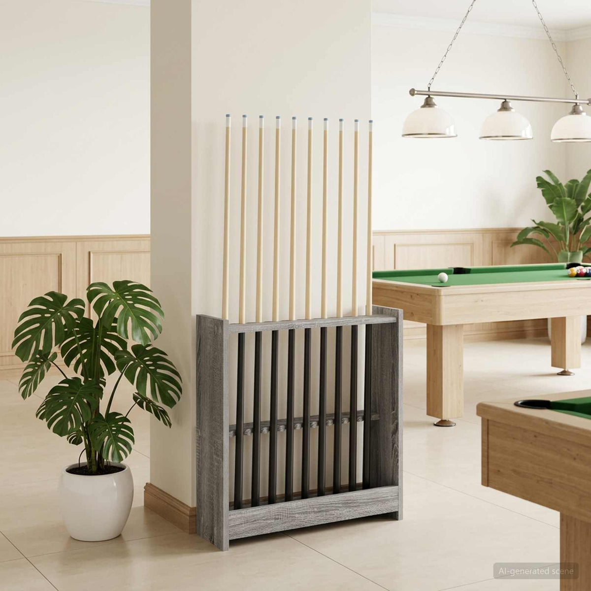 vidaXL Biljartkeu standaard Bewerkt hout 60 x 20 x 57 cm Wit