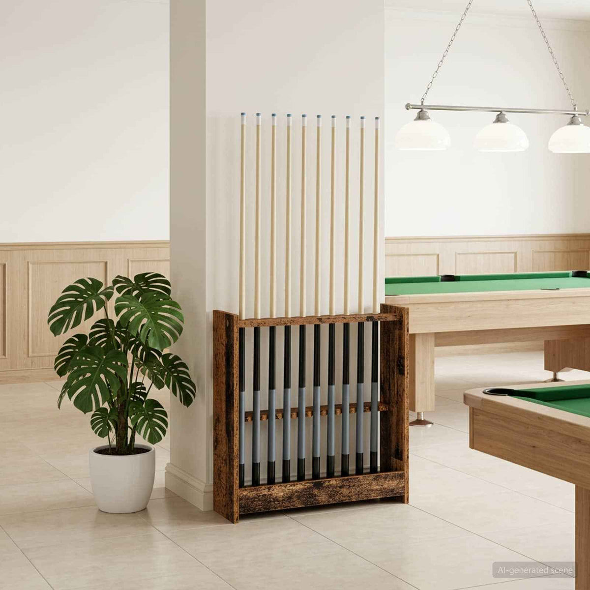 vidaXL Biljartkeu standaard Bewerkt hout 60 x 20 x 57 cm Wit