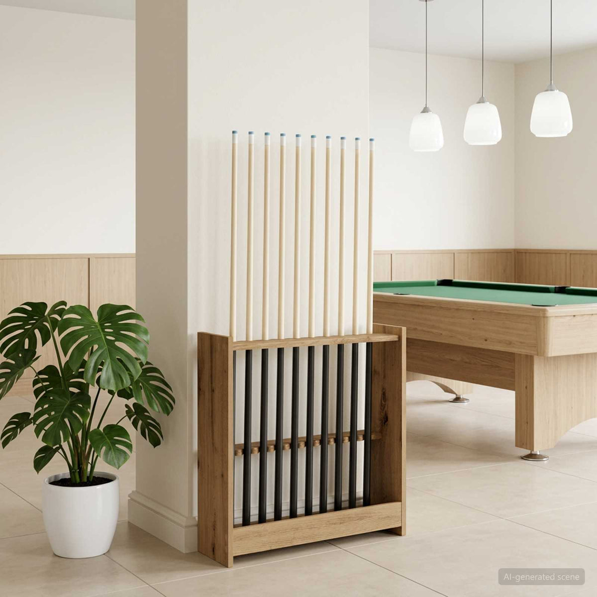 vidaXL Biljartkeu standaard Bewerkt hout 60 x 20 x 57 cm Wit