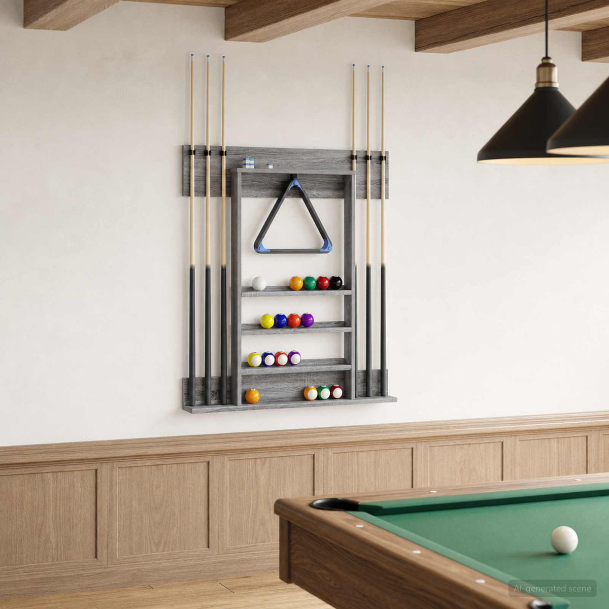 vidaXL Biljartkeu standaard Bewerkt hout 93 x 12 x 103 cm Wit