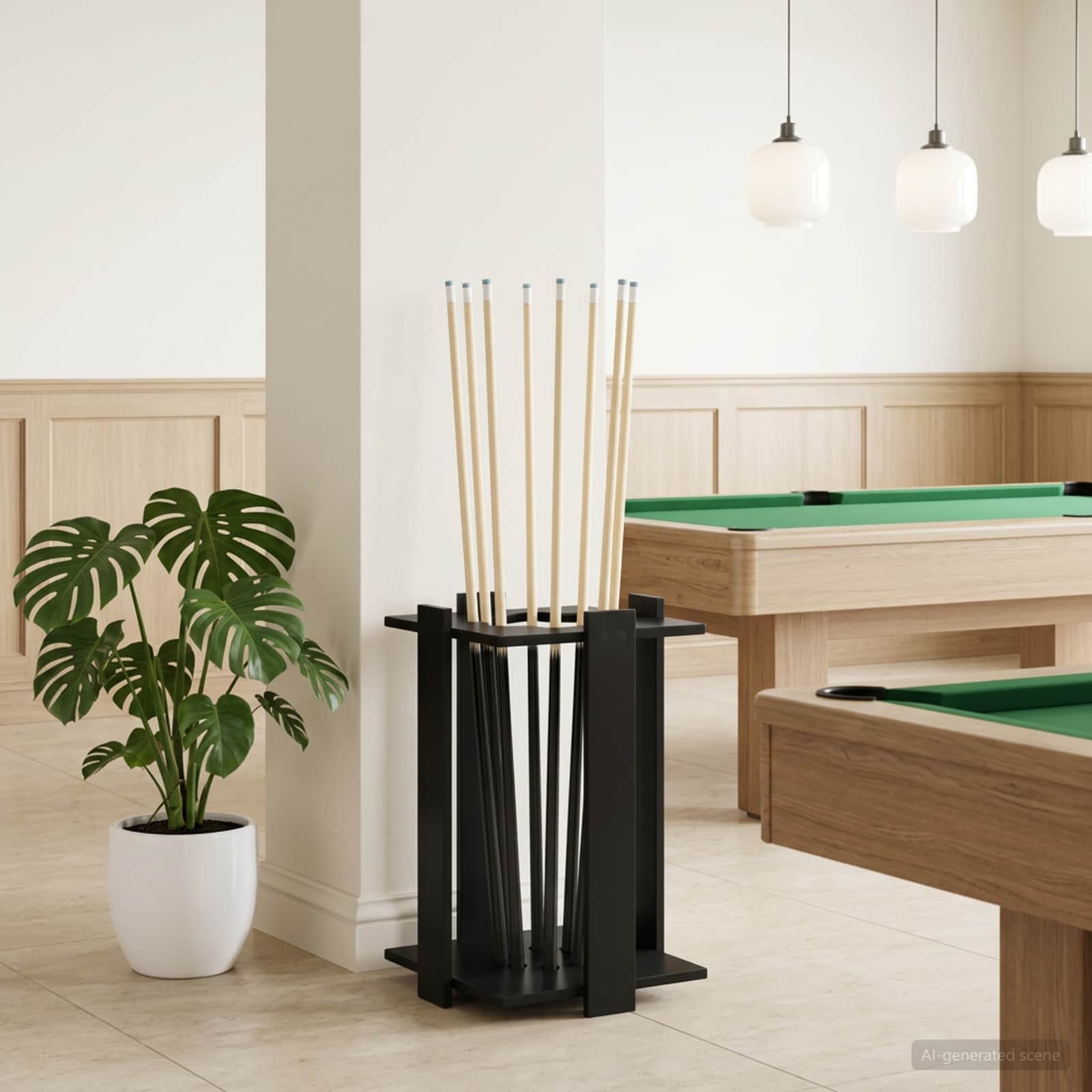 vidaXL Biljartkeu standaard Bewerkt hout 42 x 43 x 60 cm Wit
