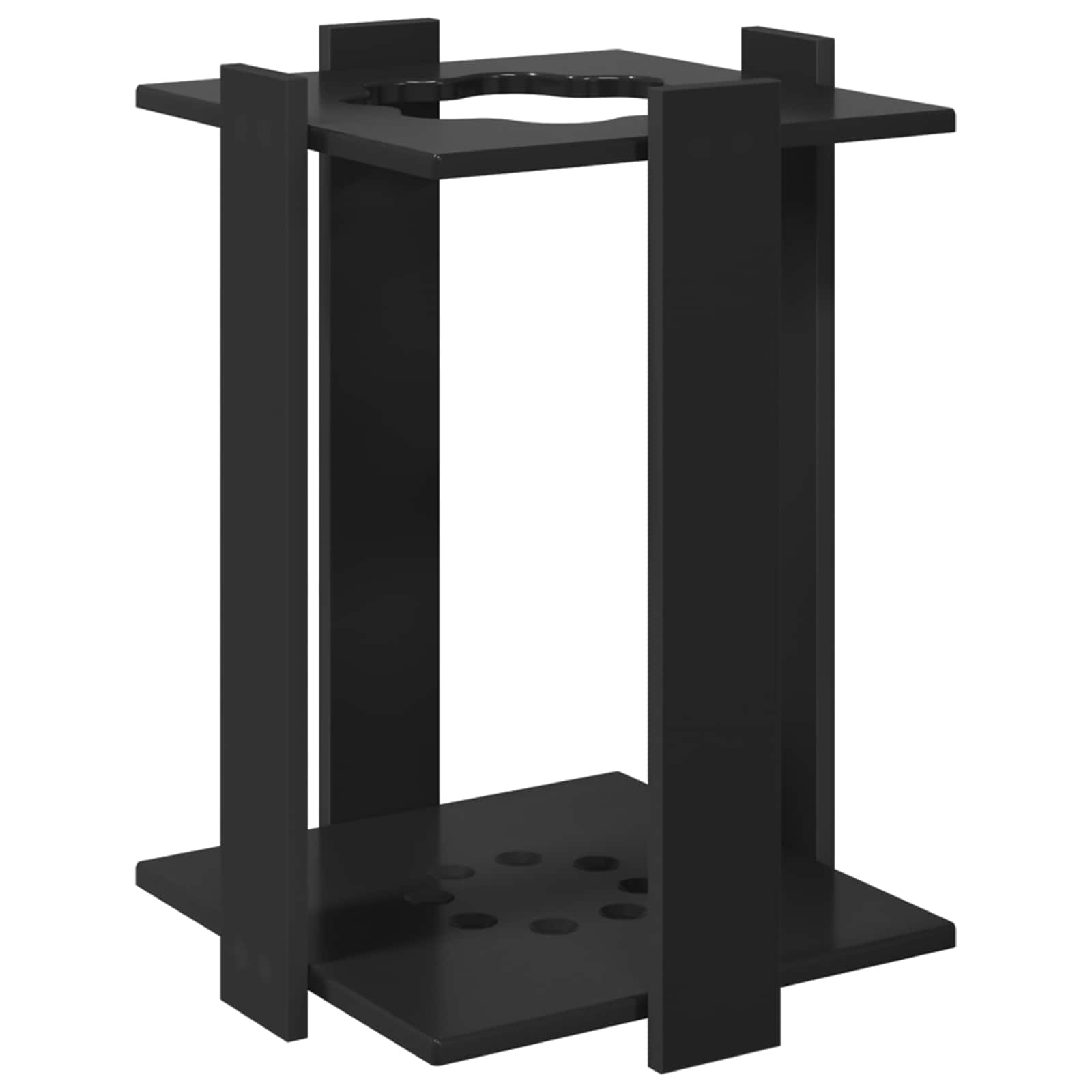 vidaXL Biljartkeu standaard Bewerkt hout 42 x 43 x 60 cm Wit