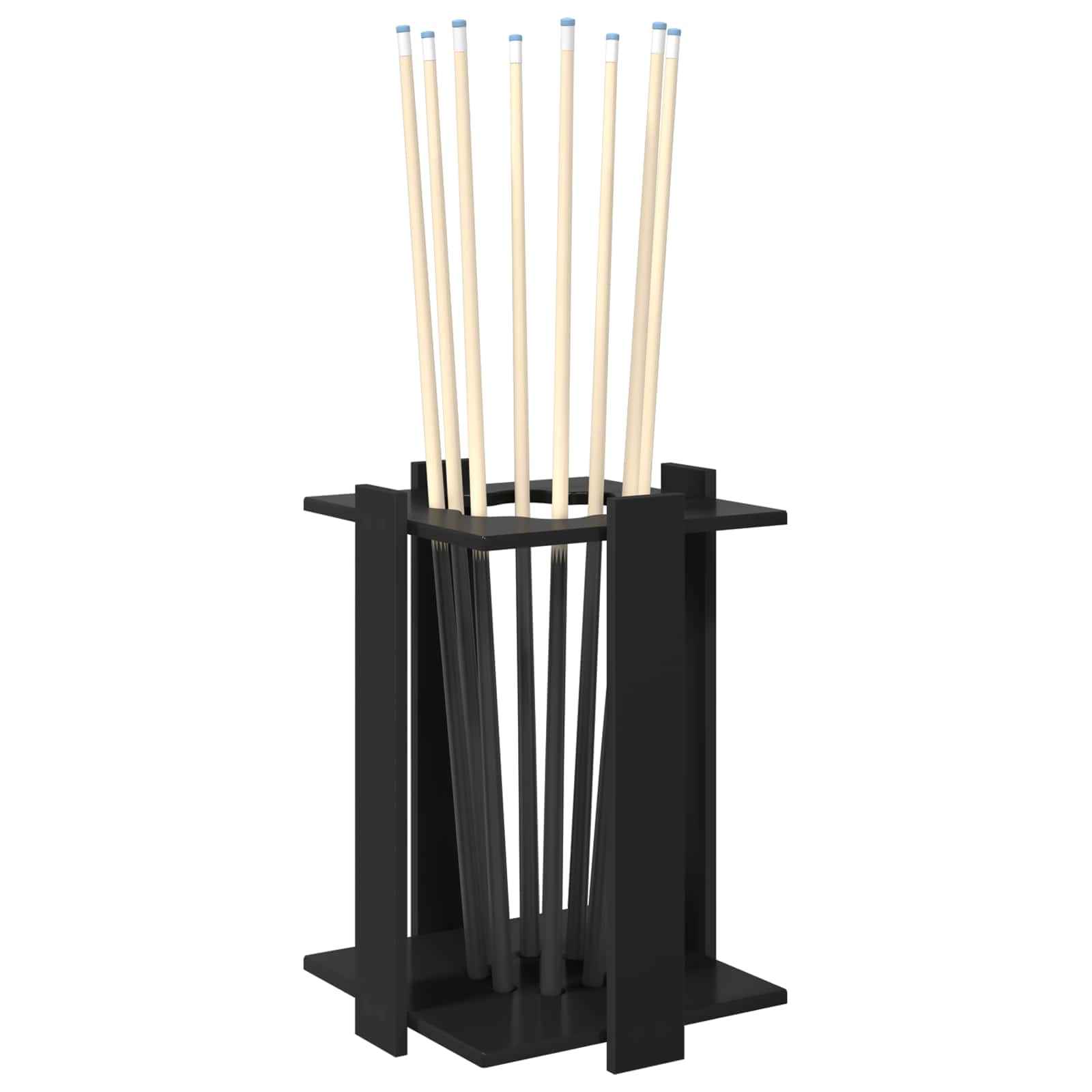 vidaXL Biljartkeu standaard Bewerkt hout 42 x 43 x 60 cm Wit
