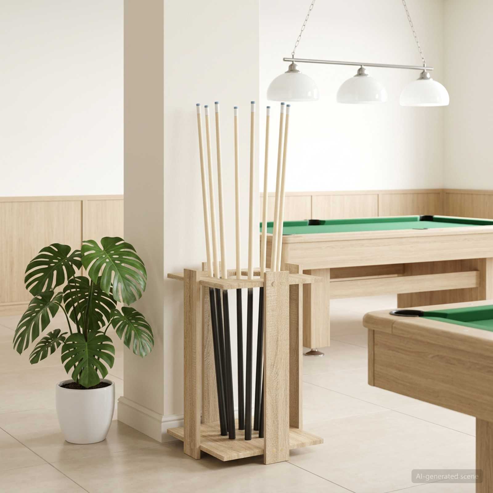 vidaXL Biljartkeu standaard Bewerkt hout 42 x 43 x 60 cm Wit