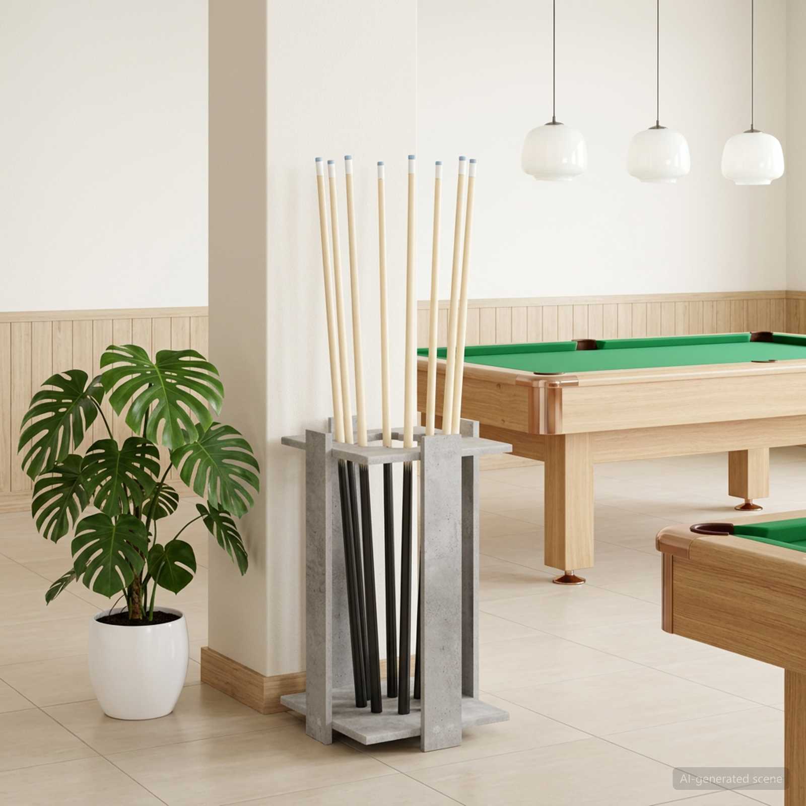 vidaXL Biljartkeu standaard Bewerkt hout 42 x 43 x 60 cm Wit