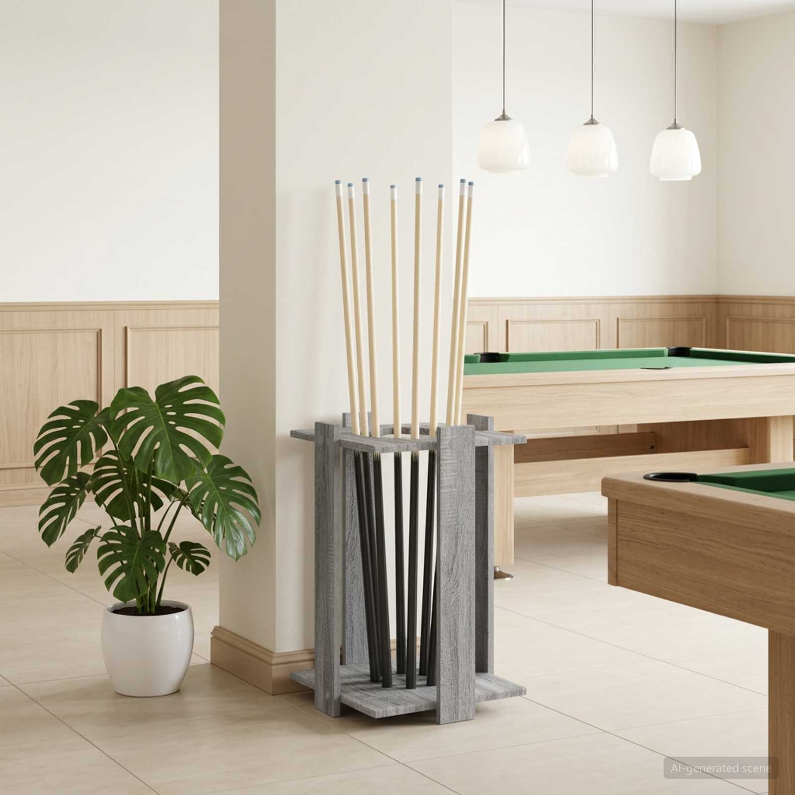 vidaXL Biljartkeu standaard Bewerkt hout 42 x 43 x 60 cm Wit