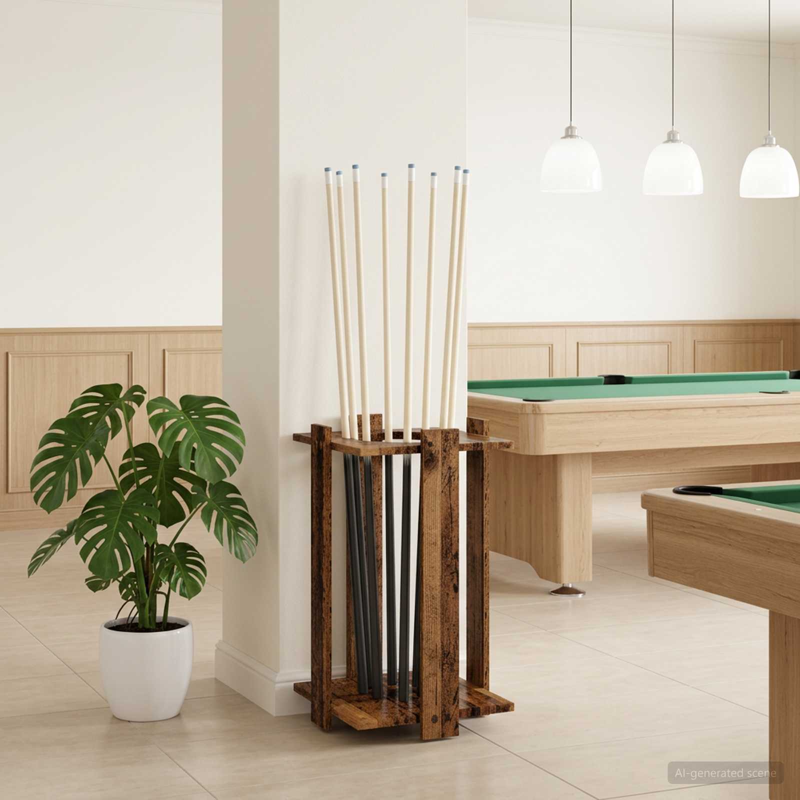 vidaXL Biljartkeu standaard Bewerkt hout 42 x 43 x 60 cm Wit