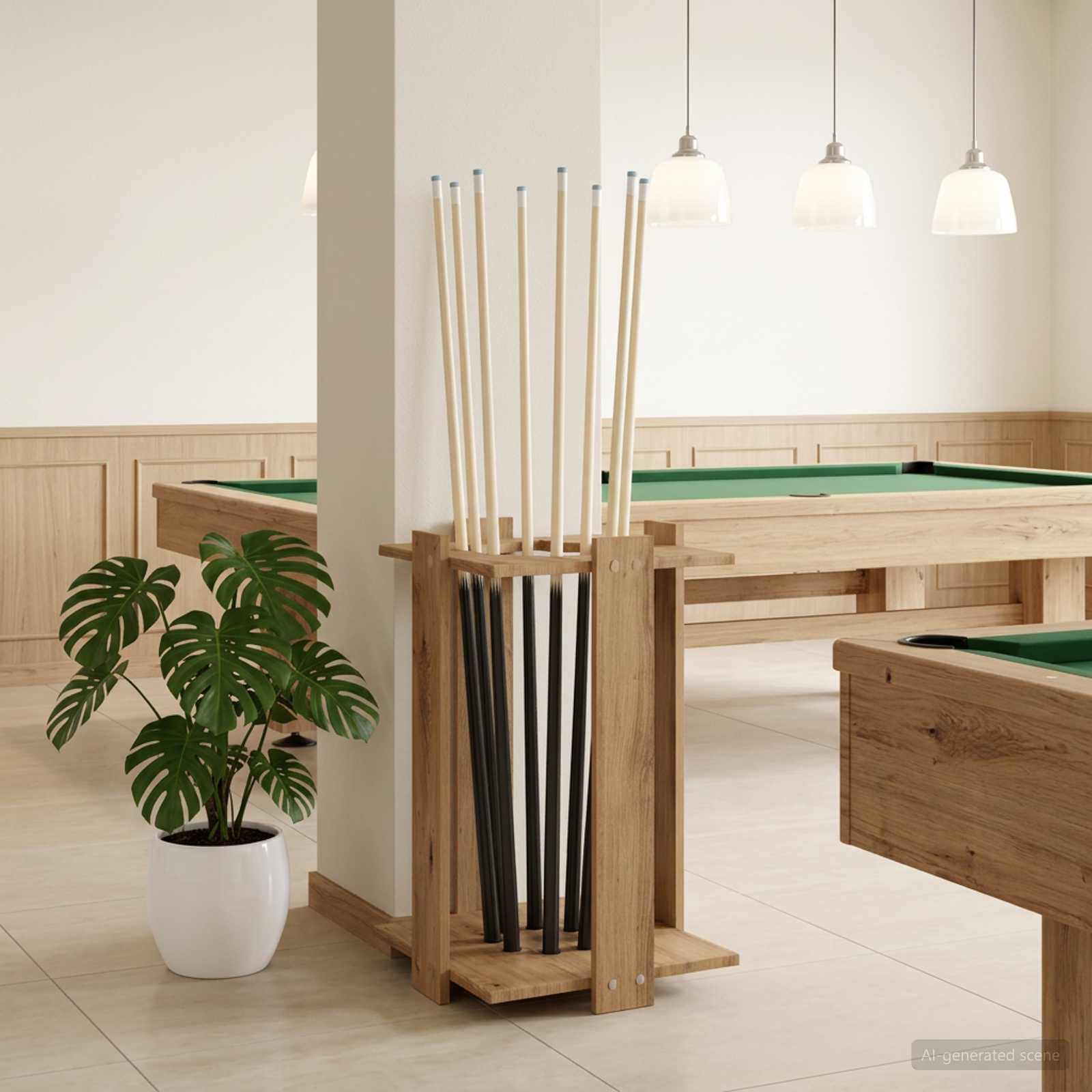 vidaXL Biljartkeu standaard Bewerkt hout 42 x 43 x 60 cm Wit