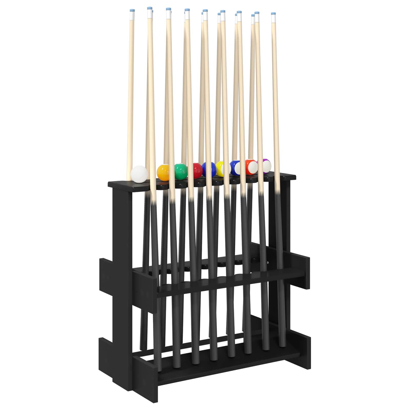 vidaXL Biljartkeu standaard Bewerkt hout 60 x 35 x 60 cm Wit