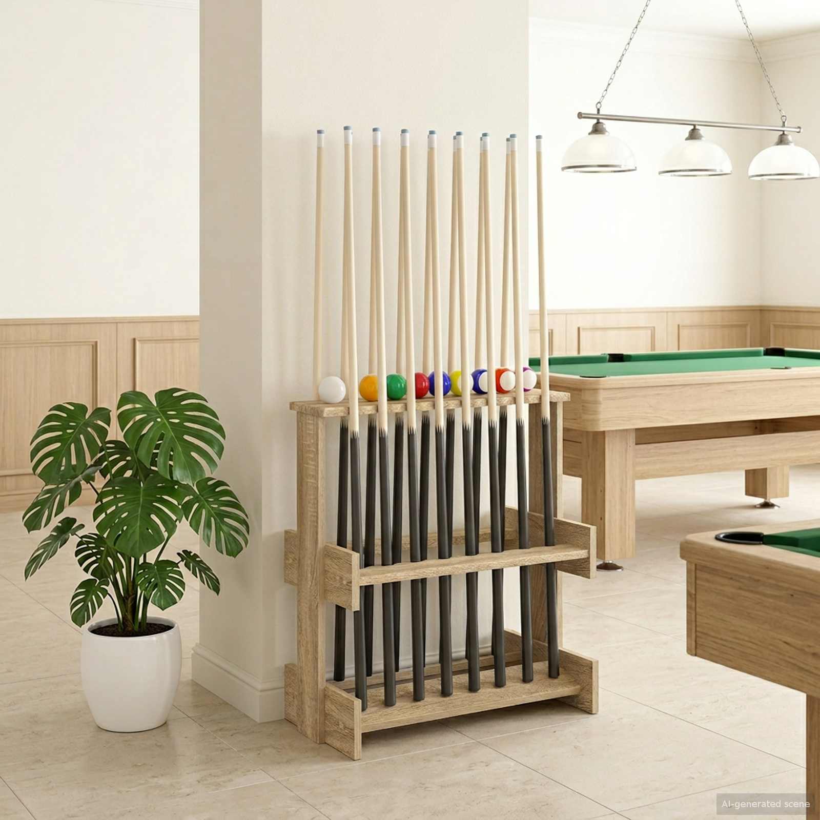 vidaXL Biljartkeu standaard Bewerkt hout 60 x 35 x 60 cm Wit