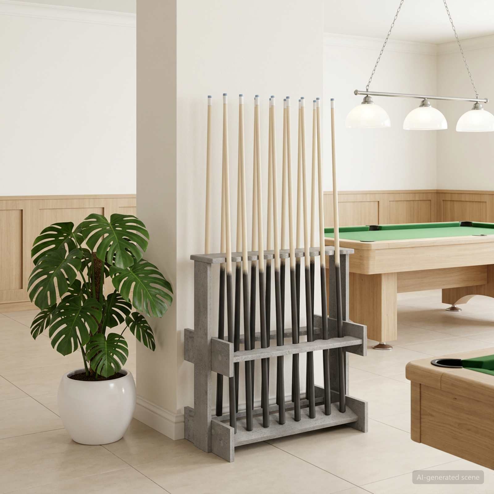 vidaXL Biljartkeu standaard Bewerkt hout 60 x 35 x 60 cm Wit