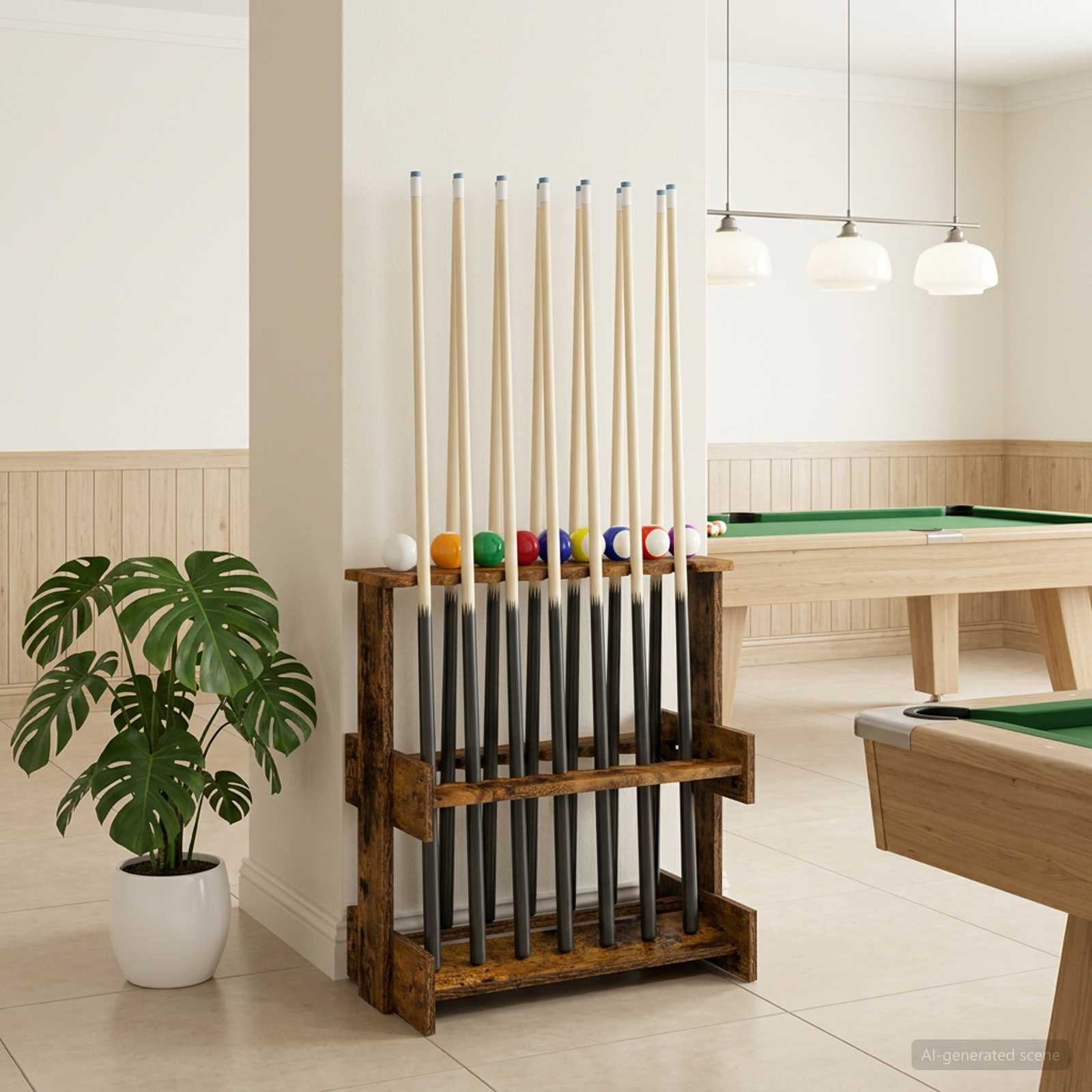 vidaXL Biljartkeu standaard Bewerkt hout 60 x 35 x 60 cm Wit