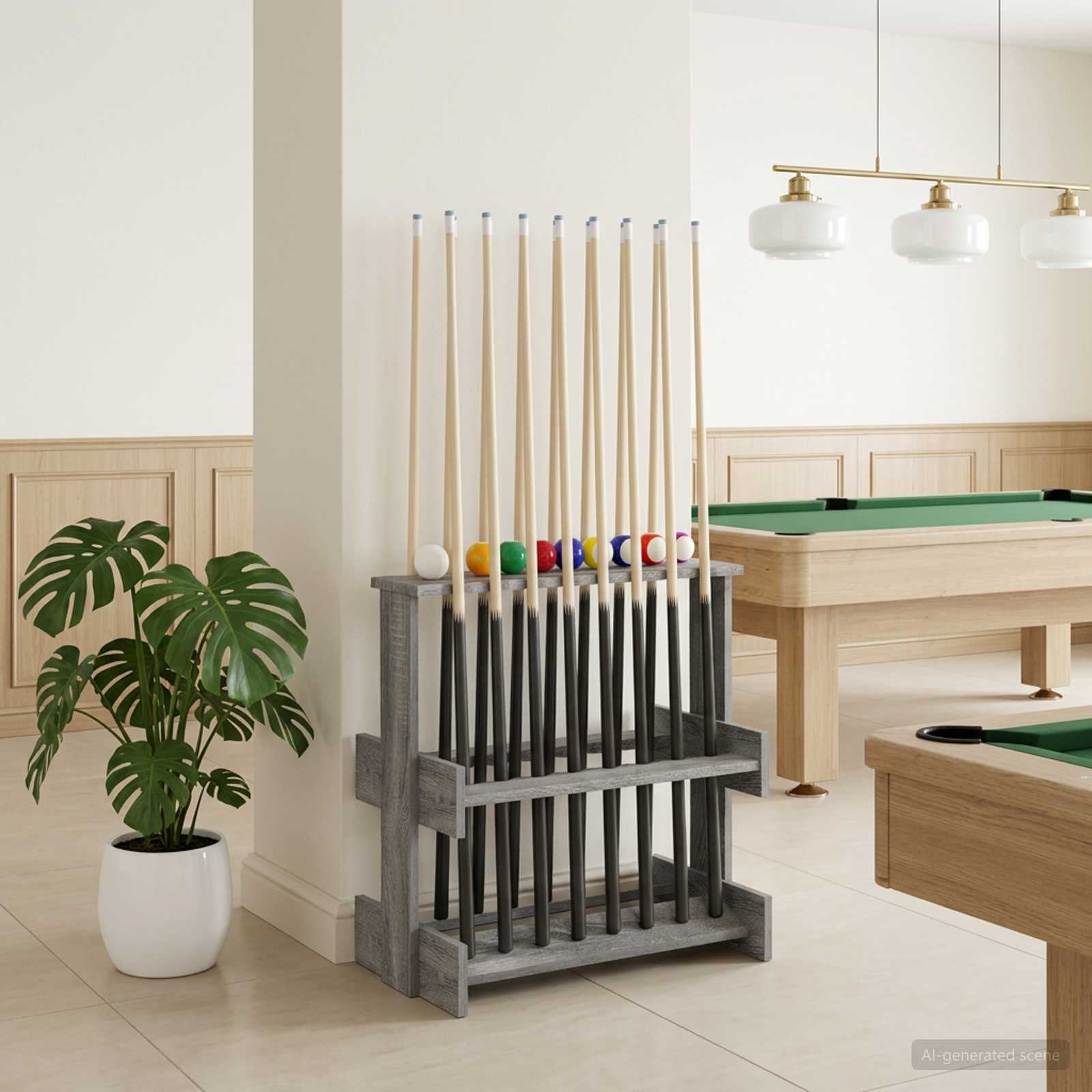 vidaXL Biljartkeu standaard Bewerkt hout 60 x 35 x 60 cm Wit