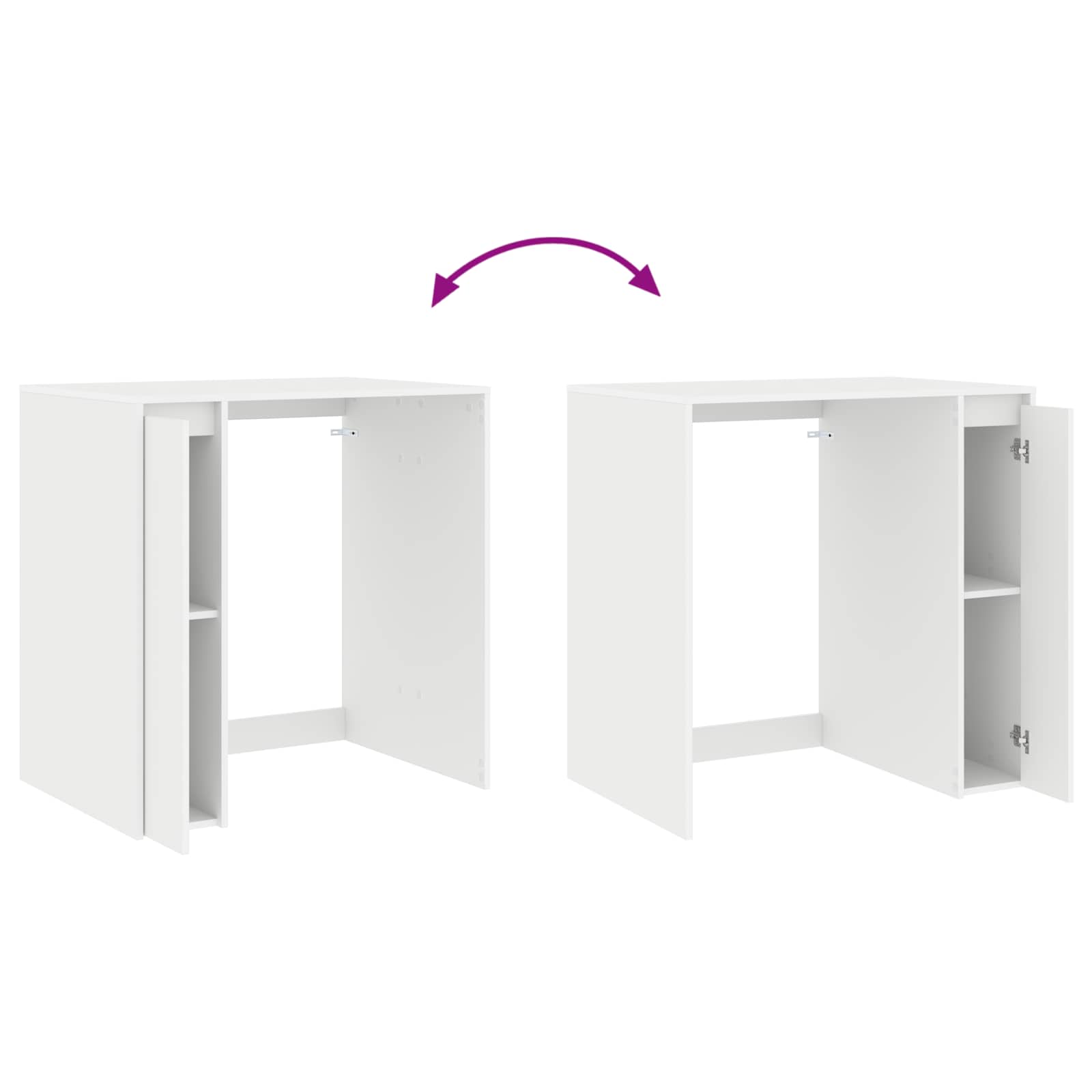 vidaXL Wasmachinekast met opslag Wit 87 x 60 x 89 cm Bewerkt hout