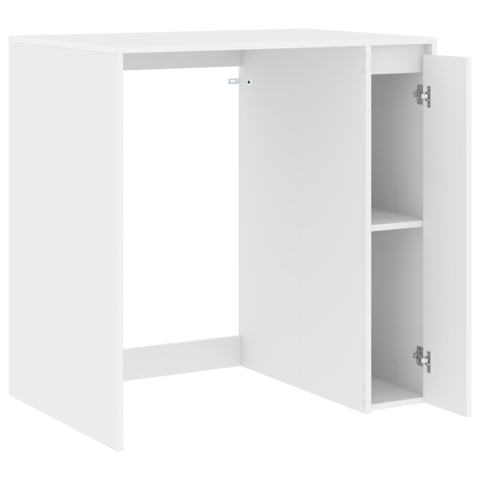 vidaXL Wasmachinekast met opslag Wit 87 x 60 x 89 cm Bewerkt hout