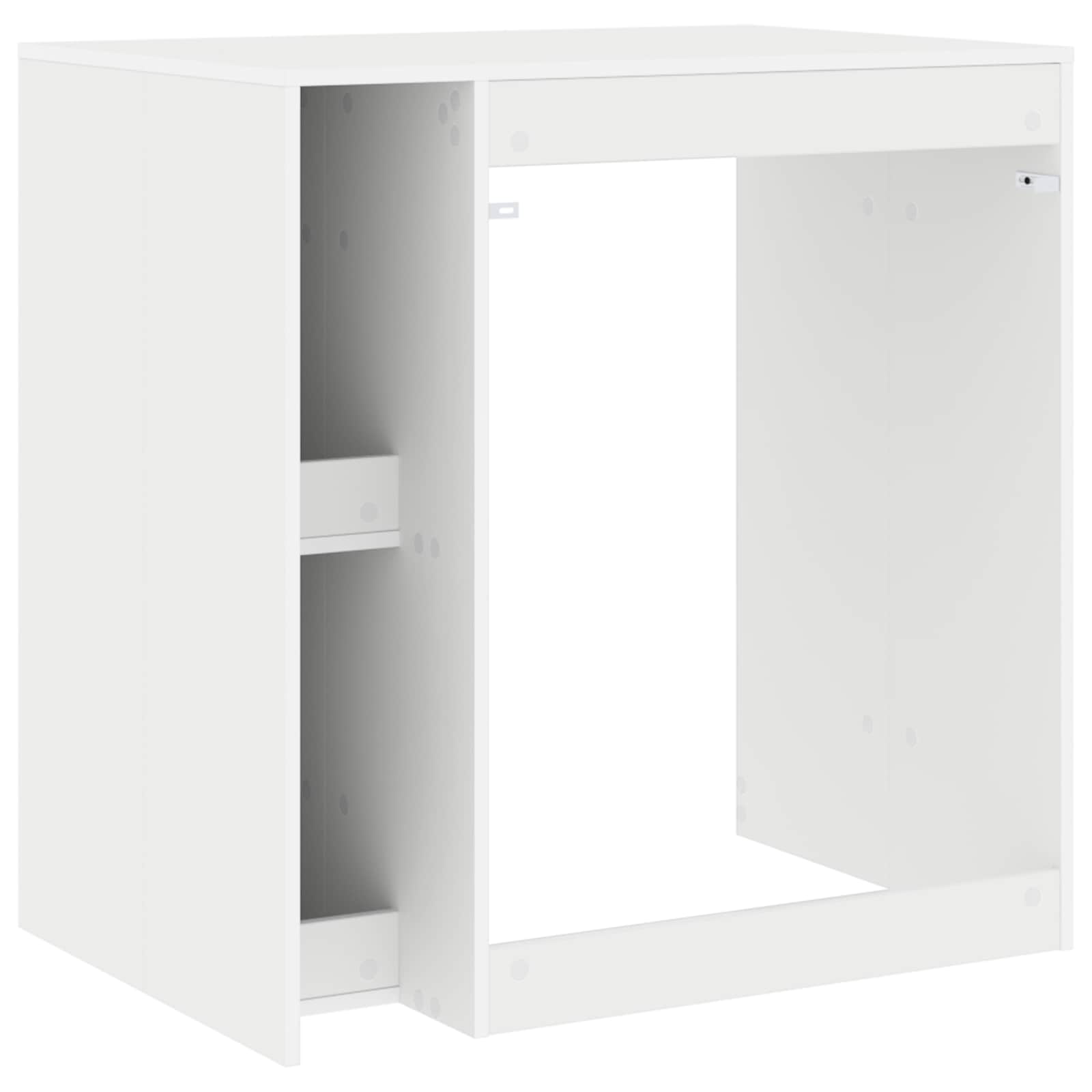 vidaXL Wasmachinekast met opslag Wit 87 x 60 x 89 cm Bewerkt hout