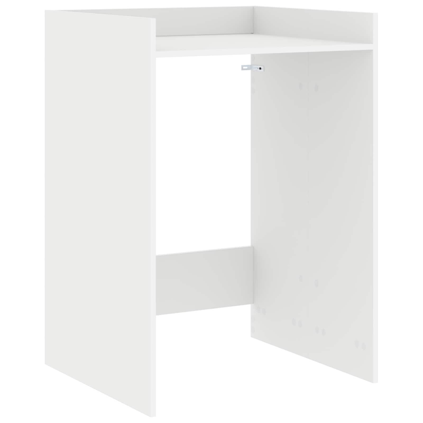 vidaXL Wasmachinekast met opslag Wit 67,5 x 62 x 97 cm Bewerkt hout