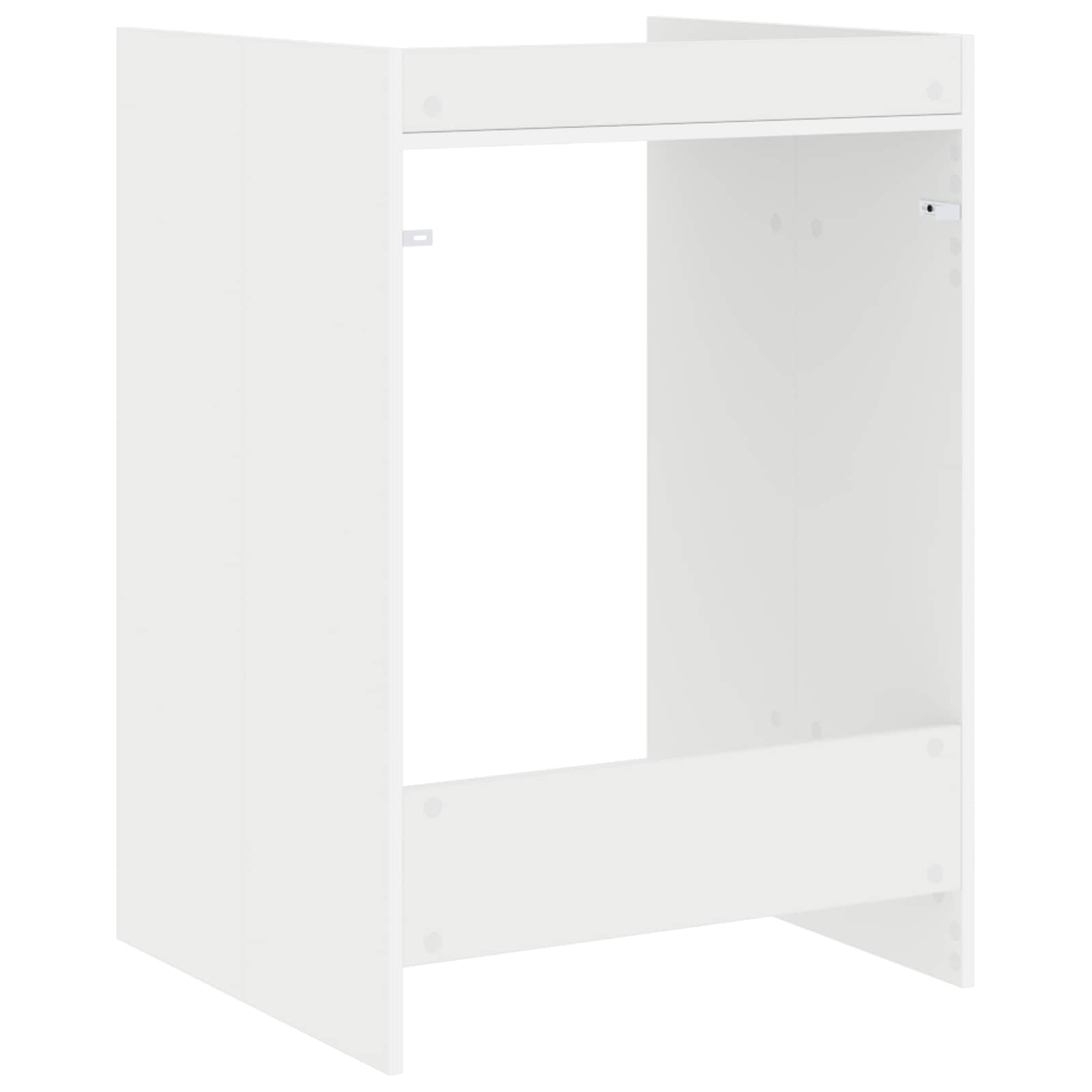 vidaXL Wasmachinekast met opslag Wit 67,5 x 62 x 97 cm Bewerkt hout