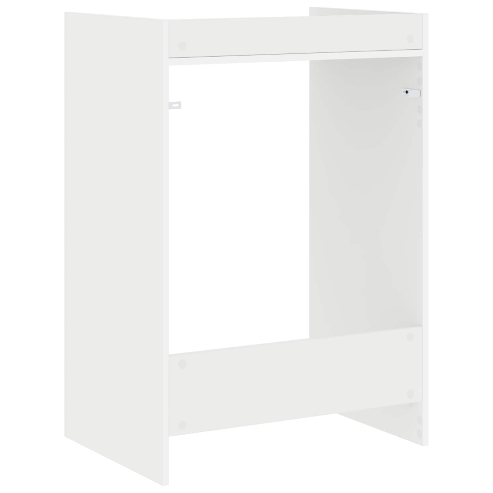 vidaXL Wasmachinekast met opslag Wit 67,5 x 48 x 97 cm Bewerkt hout