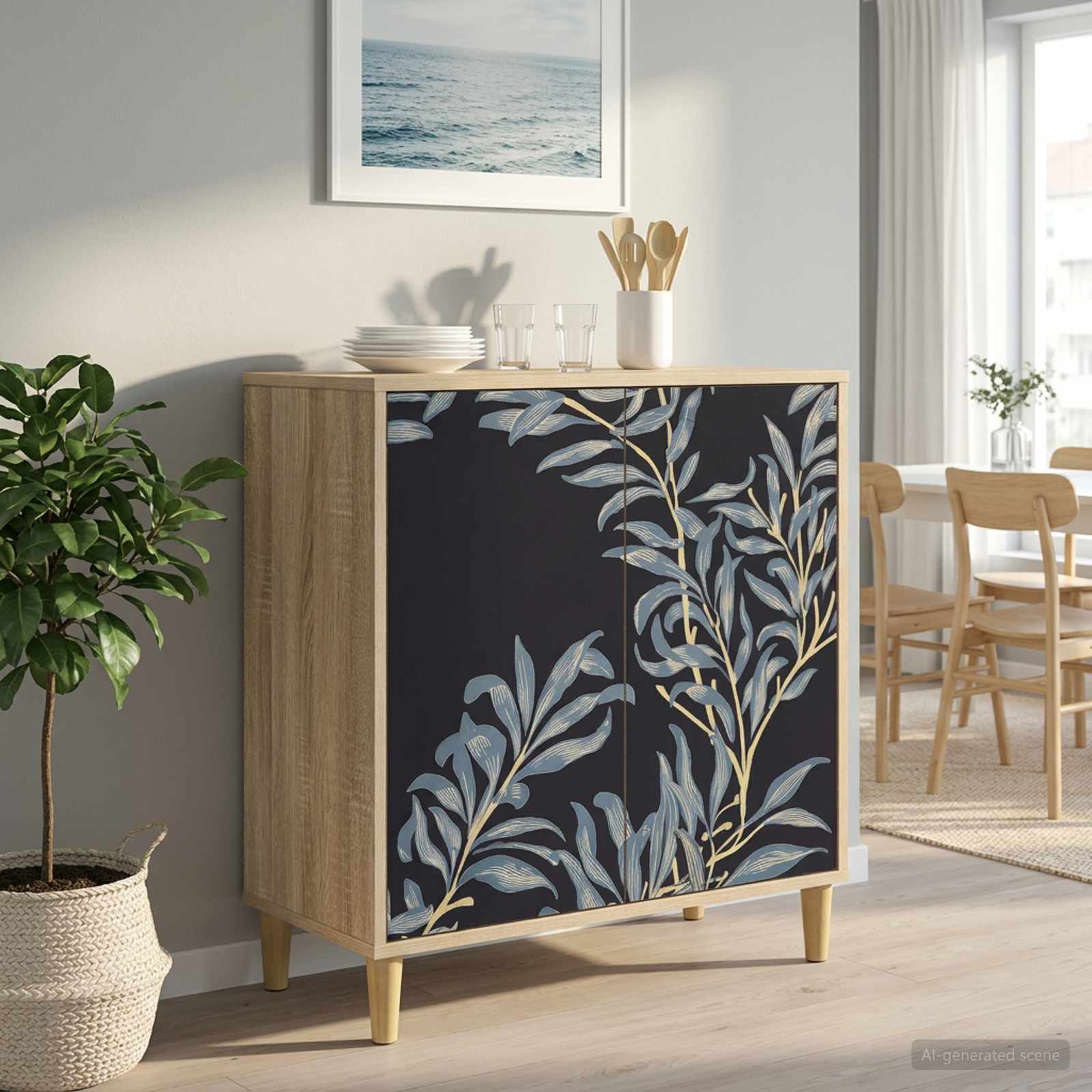 vidaXL Dressoir RHENEN Sonoma 69 x 33 x 75 cm Bewerkt hout