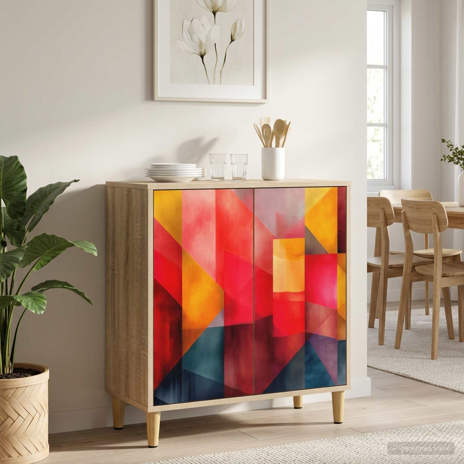 vidaXL Dressoir RHENEN Sonoma 69 x 33 x 75 cm Bewerkt hout