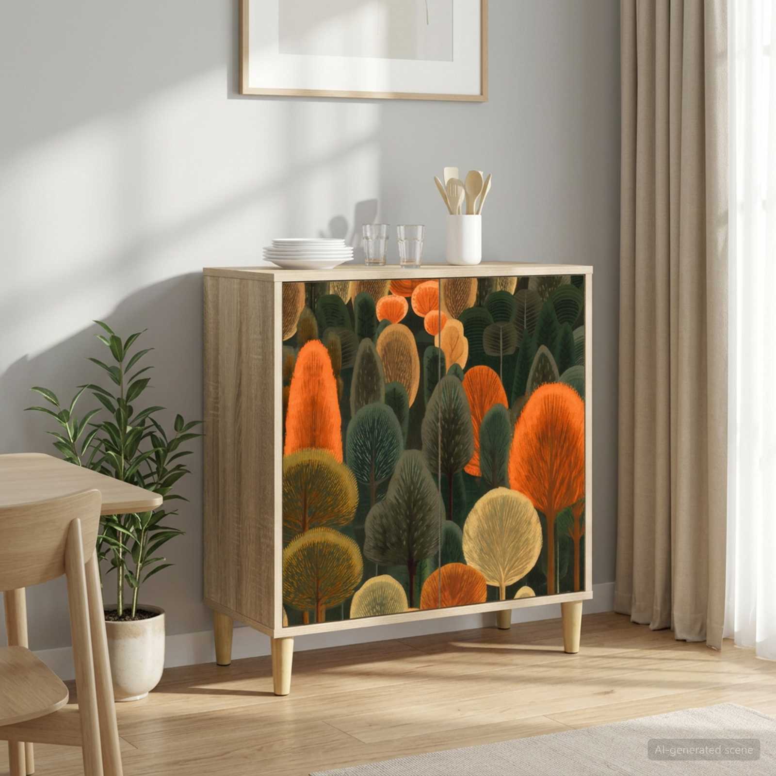 vidaXL Dressoir RHENEN Sonoma 69 x 33 x 75 cm Bewerkt hout
