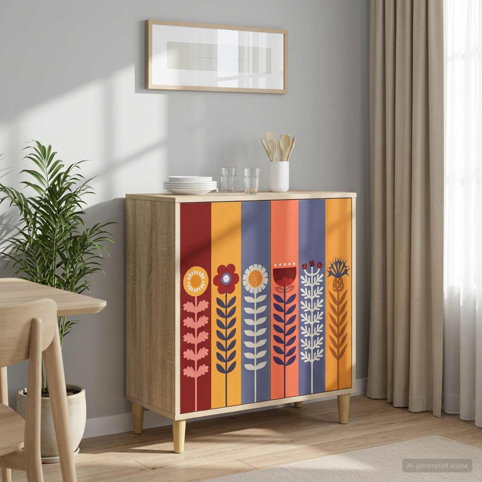vidaXL Dressoir RHENEN Sonoma 69 x 33 x 75 cm Bewerkt hout