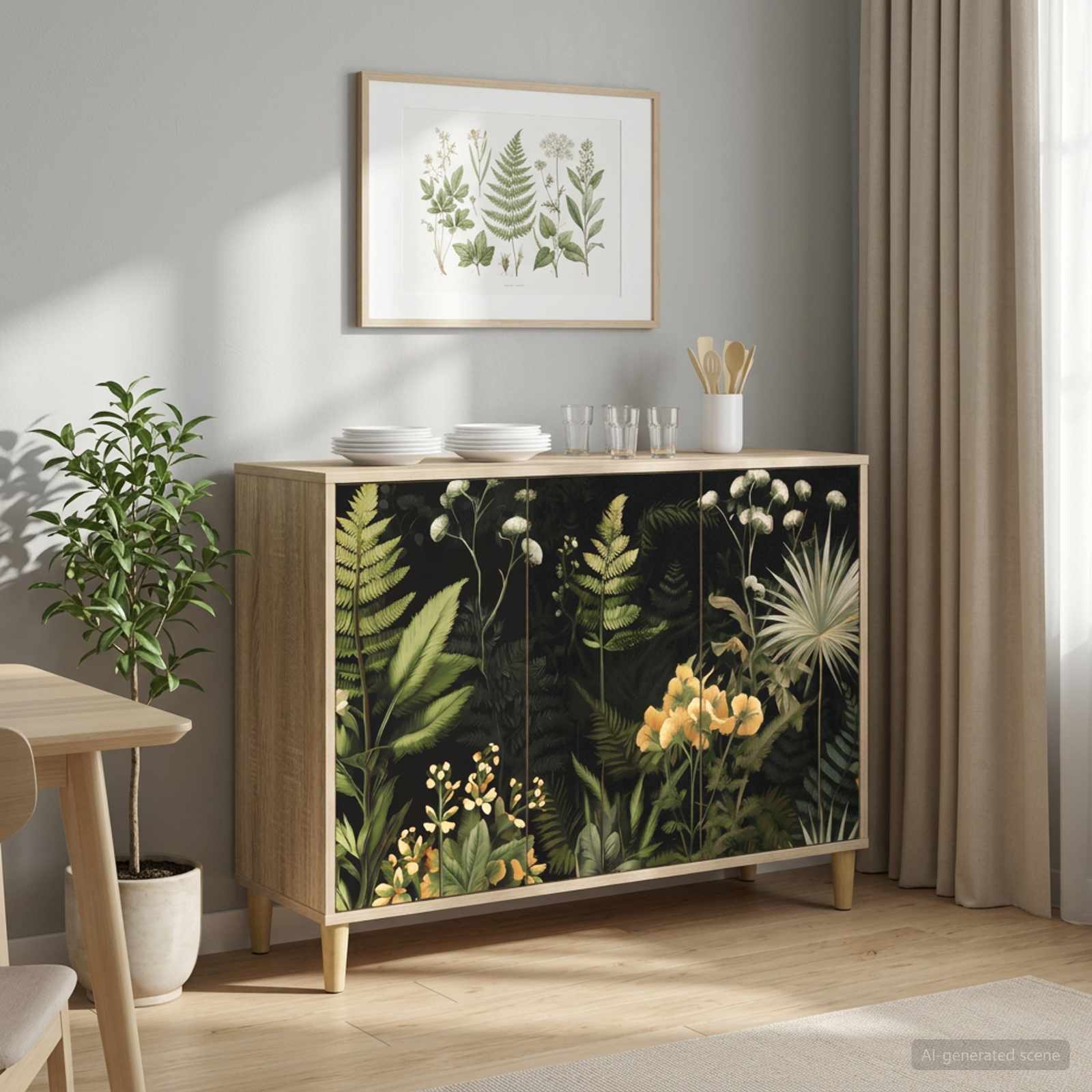 vidaXL Dressoir RHENEN Sonoma 102 x 33 x 75 cm Bewerkt hout