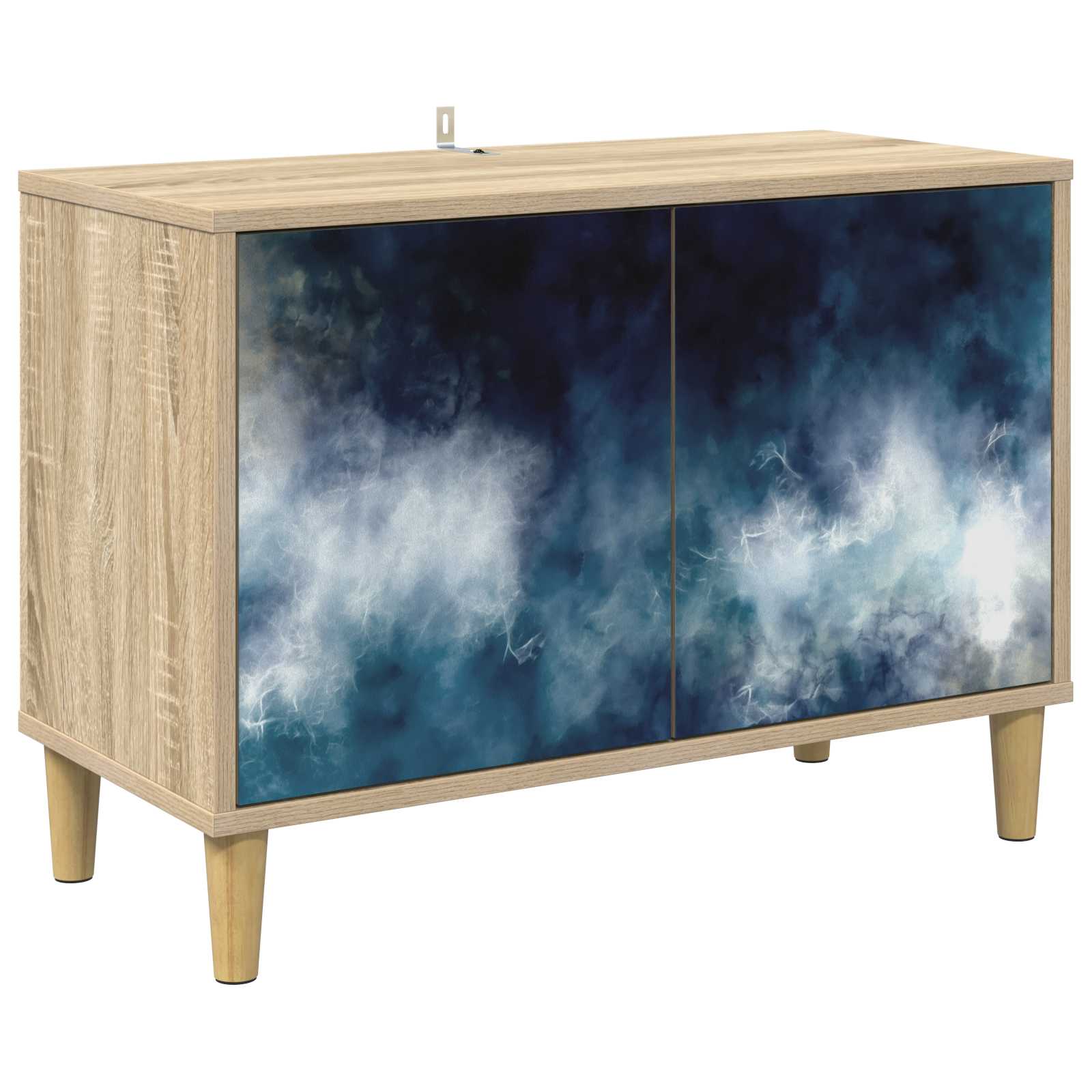 vidaXL Tv-meubel RHENEN 69 x 33 x 50 cm Sonoma Bewerkt hout