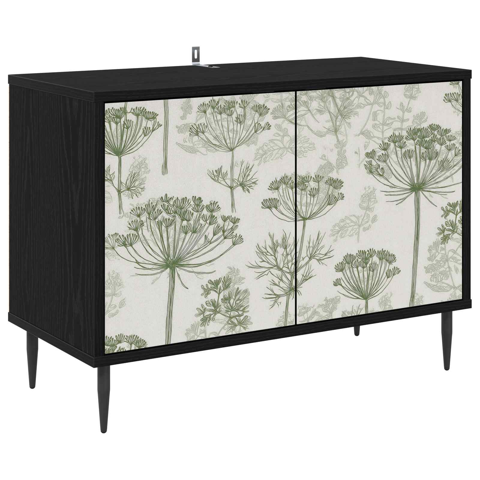 vidaXL Tv-meubel RHENEN 69 x 33 x 50,5 cm Zwart eiken Bewerkt hout