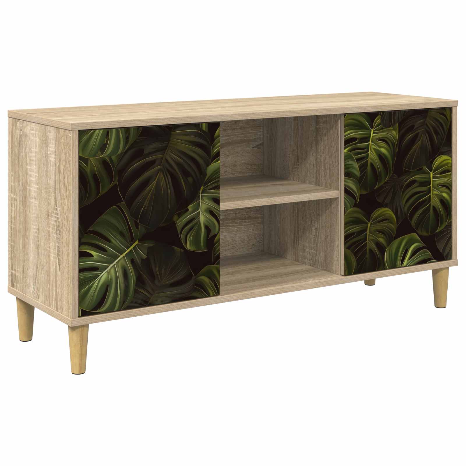 vidaXL Tv-meubel RHENEN 102 x 33 x 50 cm Sonoma Bewerkt hout
