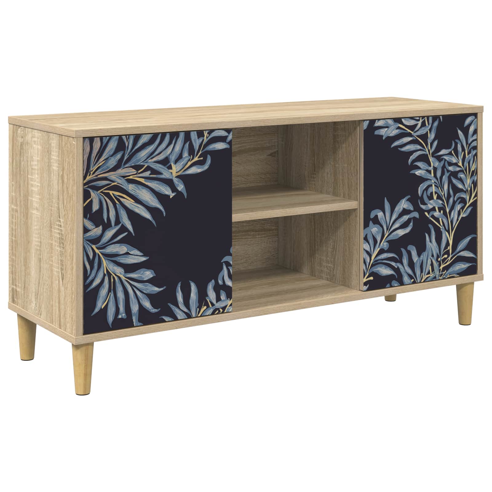 vidaXL Tv-meubel RHENEN 102 x 33 x 50 cm Sonoma Bewerkt hout