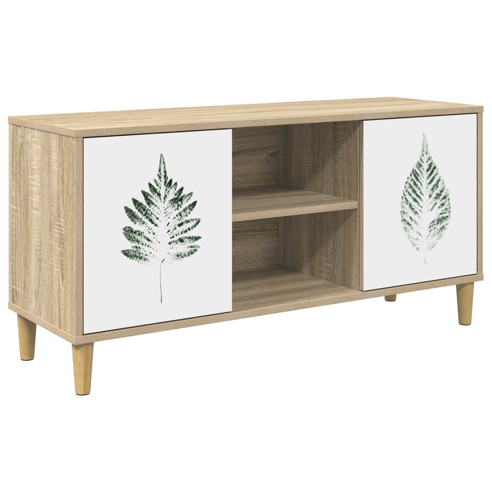 vidaXL Tv-meubel RHENEN 102 x 33 x 50 cm Sonoma Bewerkt hout