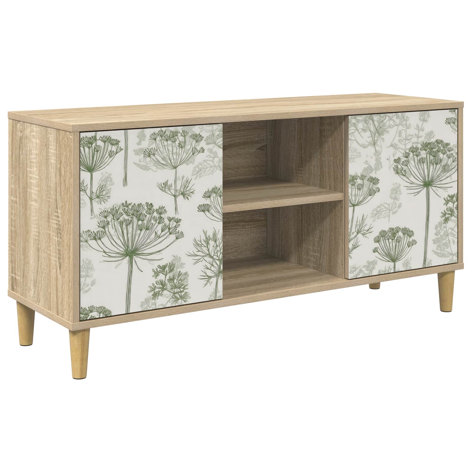 vidaXL Tv-meubel RHENEN 102 x 33 x 50 cm Sonoma Bewerkt hout