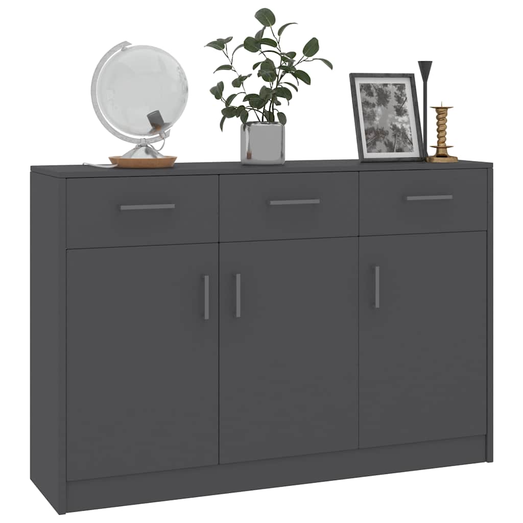 vidaXL Dressoir 110x30x75 cm bewerkt hout grijs