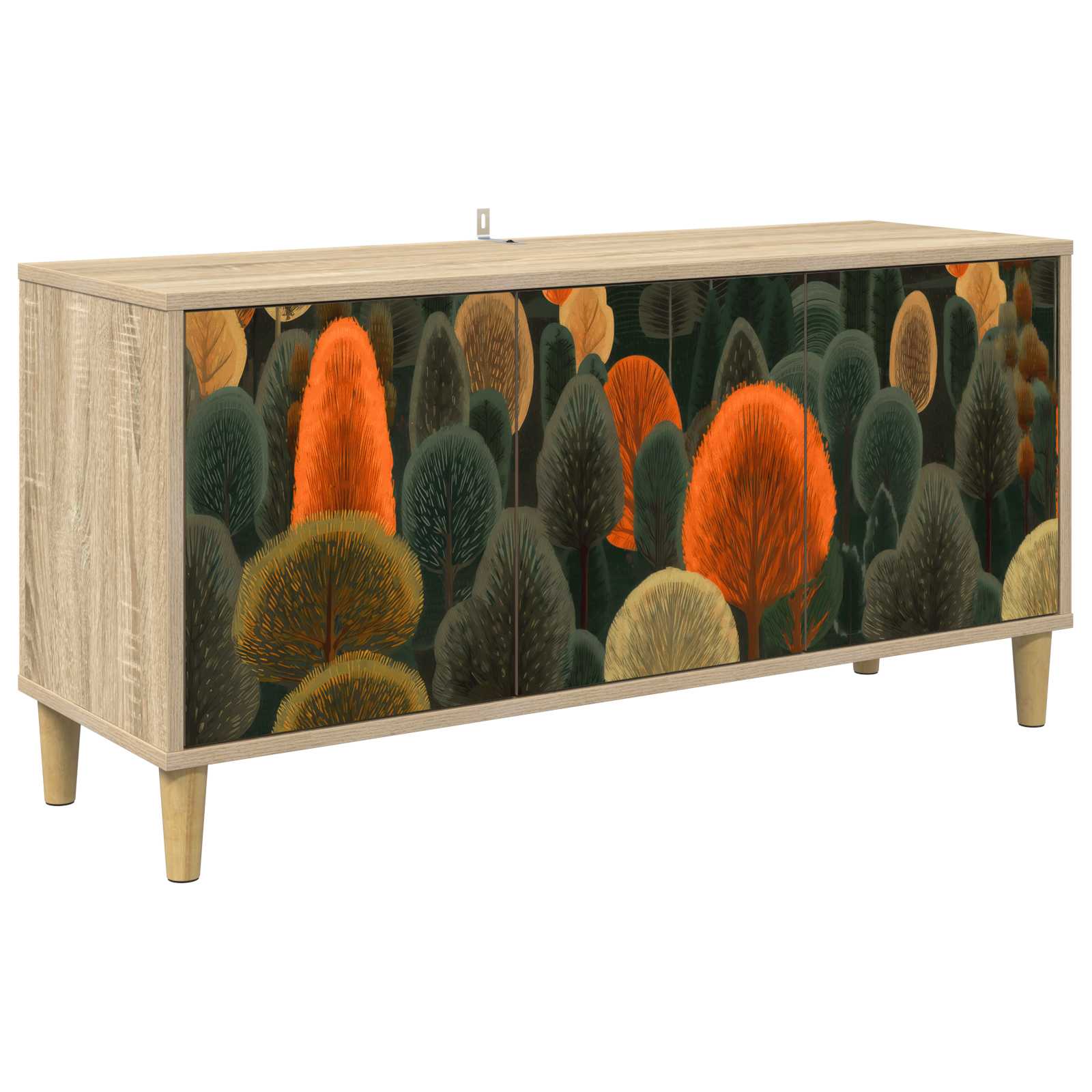 vidaXL Tv-meubel RHENEN 102 x 33 x 50 cm Sonoma Bewerkt hout