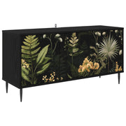 vidaXL Tv-meubel RHENEN 102 x 33 x 51 cm Zwart eiken Bewerkt hout