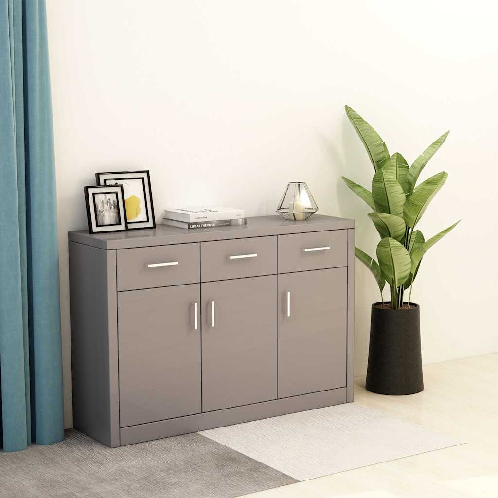 vidaXL Dressoir 110x30x75 cm bewerkt hout grijs