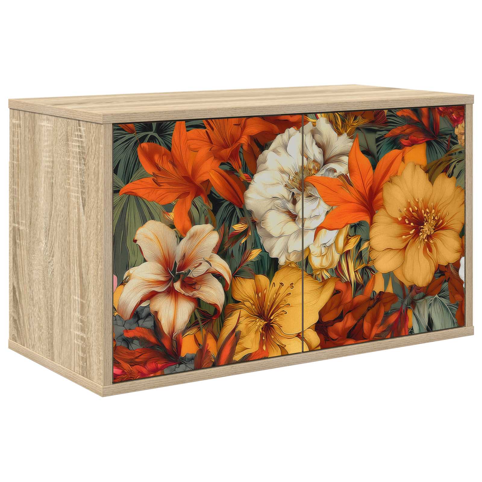 vidaXL Wandgemonteerd tv-meubel RHENEN 69 x 33 x 40 cm Sonoma Eiken