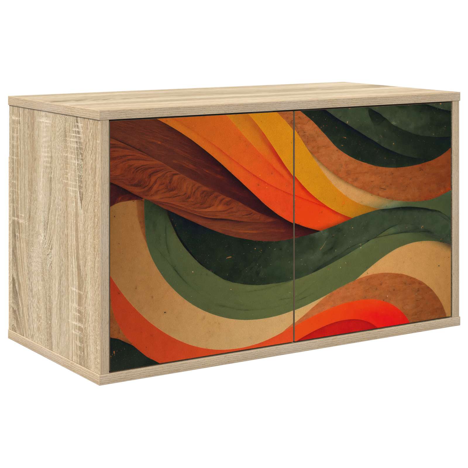 vidaXL Wandgemonteerd tv-meubel RHENEN 69 x 33 x 40 cm Sonoma Eiken