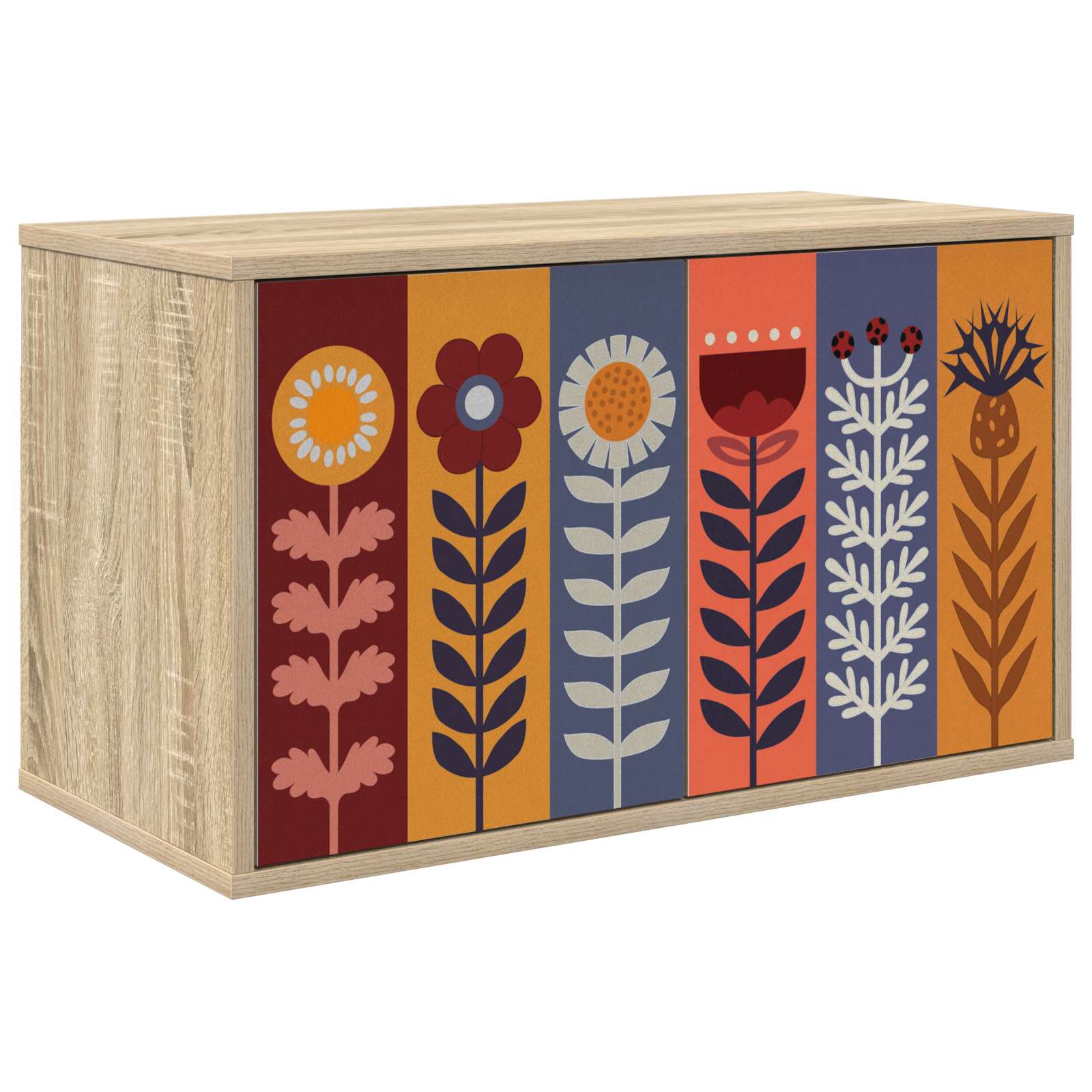 vidaXL Wandgemonteerd tv-meubel RHENEN 69 x 33 x 40 cm Sonoma Eiken
